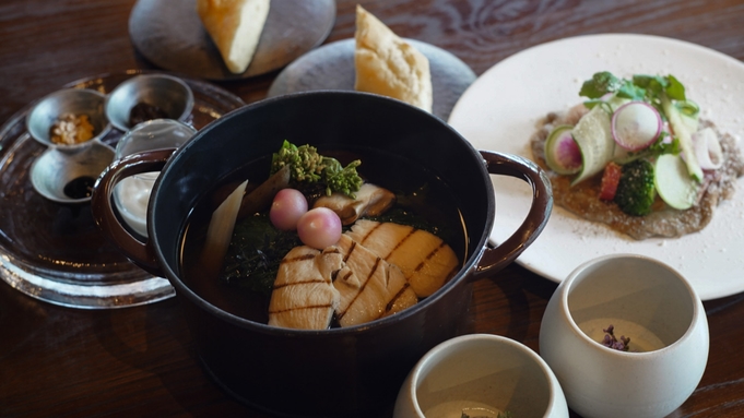 【直前割・2食付き】しまね和牛とお茶香る心身温まるフレンチコース＜夕朝食付き＞